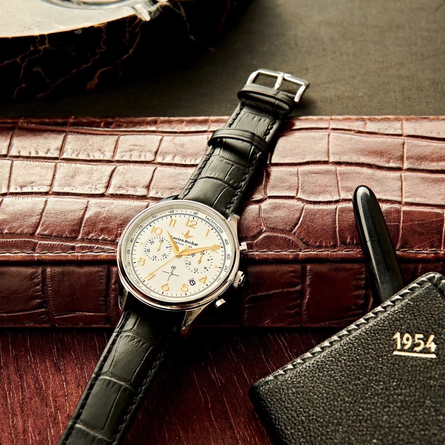 OROLOGIO LUCIEN ROCHAT MONTREUX CHRONO WHITE DIAL |41MM|