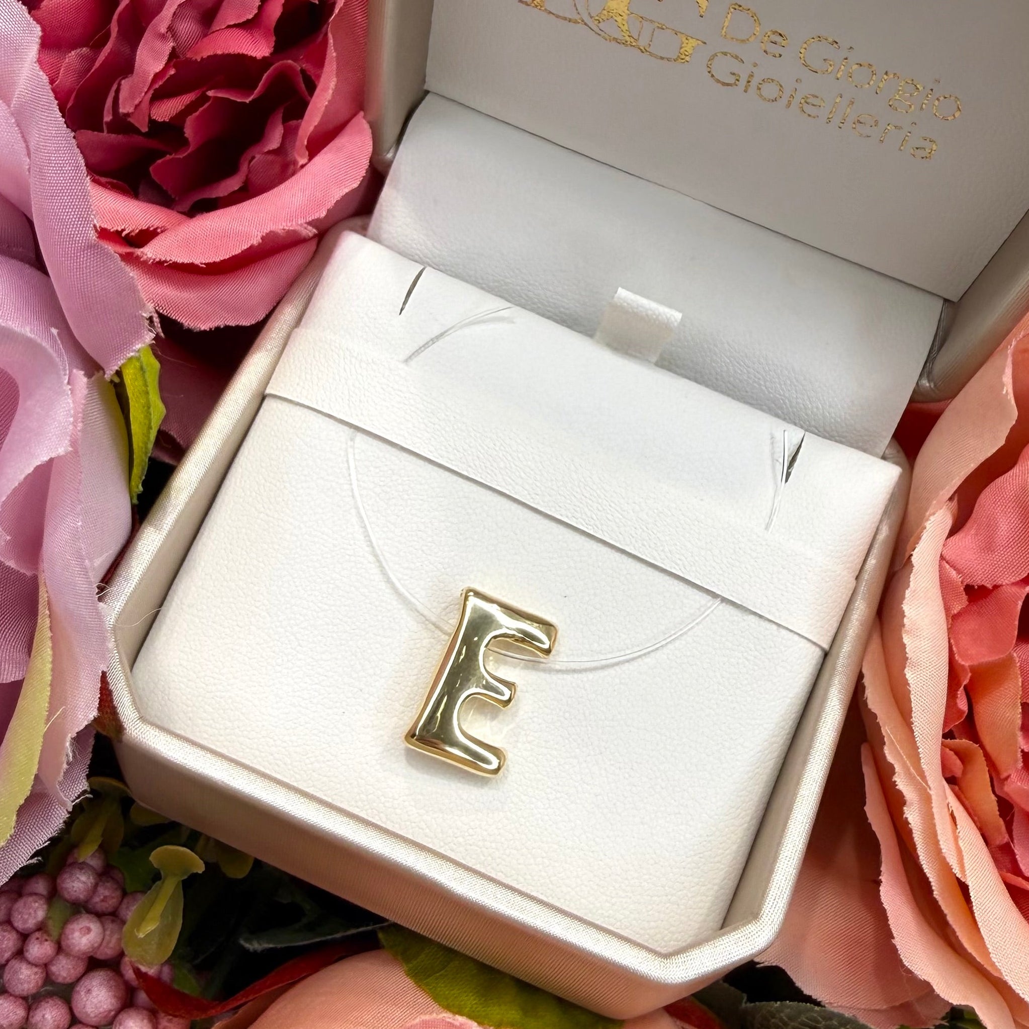Ciondolo Lettera Bubble in Oro Giallo 18 Kt (750)