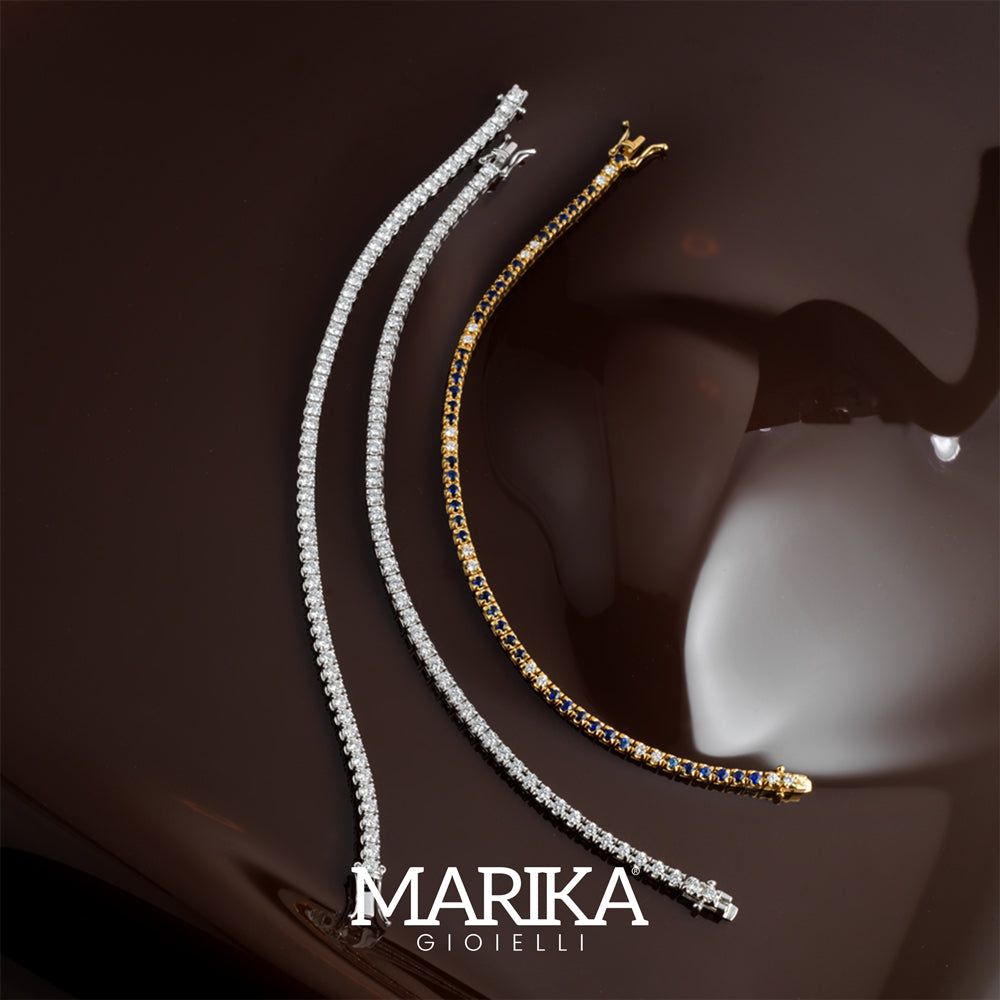 18K WHITE GOLD AND DIAMOND TENNIS BRACELET