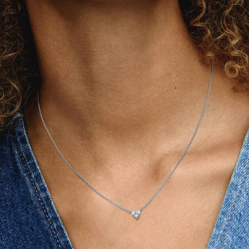 COLLANA PANDORA CUORE CON PIETRE LUMINOSE