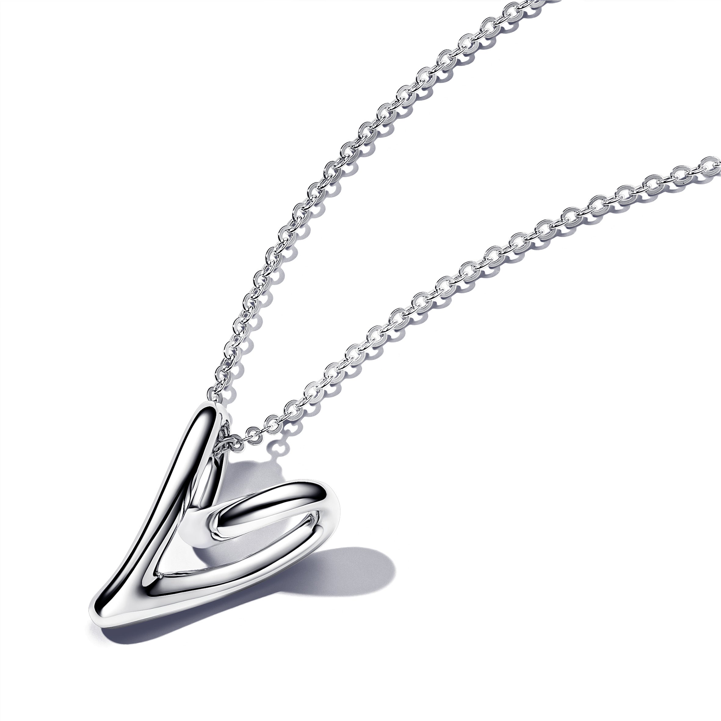 PANDORA HEART NECKLACE WITH SINUOUS LINE