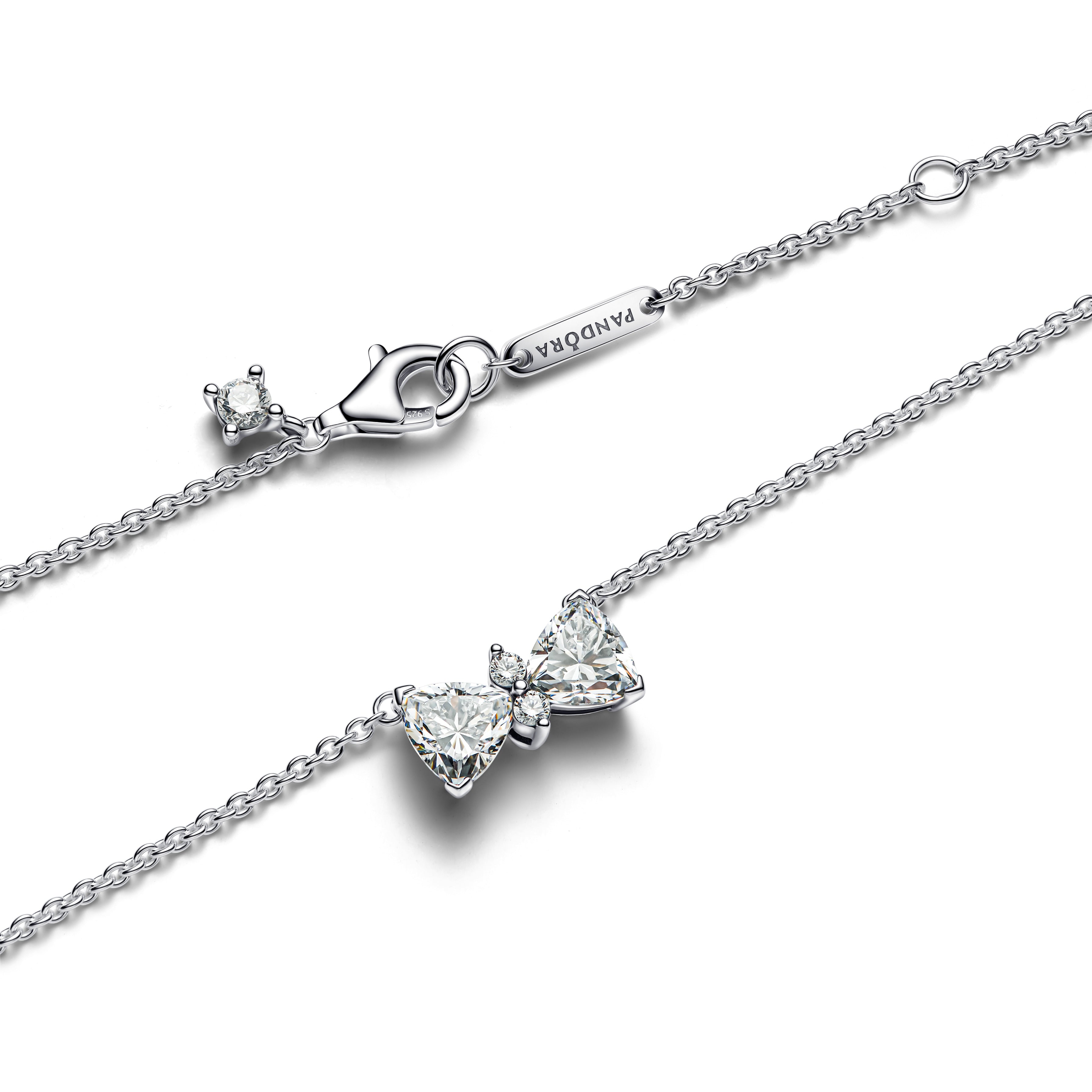 PANDORA GOLDEN NECKLACE WITH LARGE LIGHT BOW