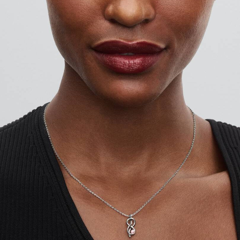 COLLANA PANDORA INFINITO PENDENTE E PERLA