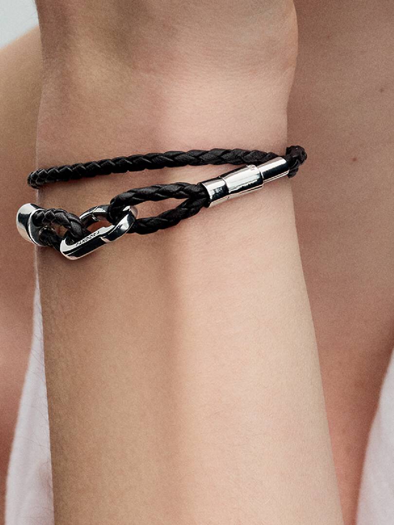 BRACCIALE PANDORA IN PELLE MARRONE DOPPIO GIRO