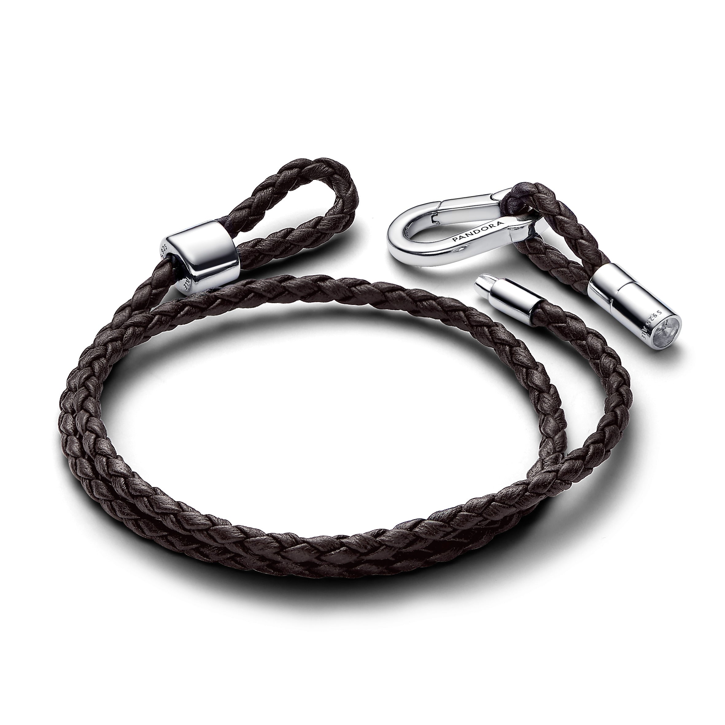 BRACCIALE PANDORA IN PELLE MARRONE DOPPIO GIRO