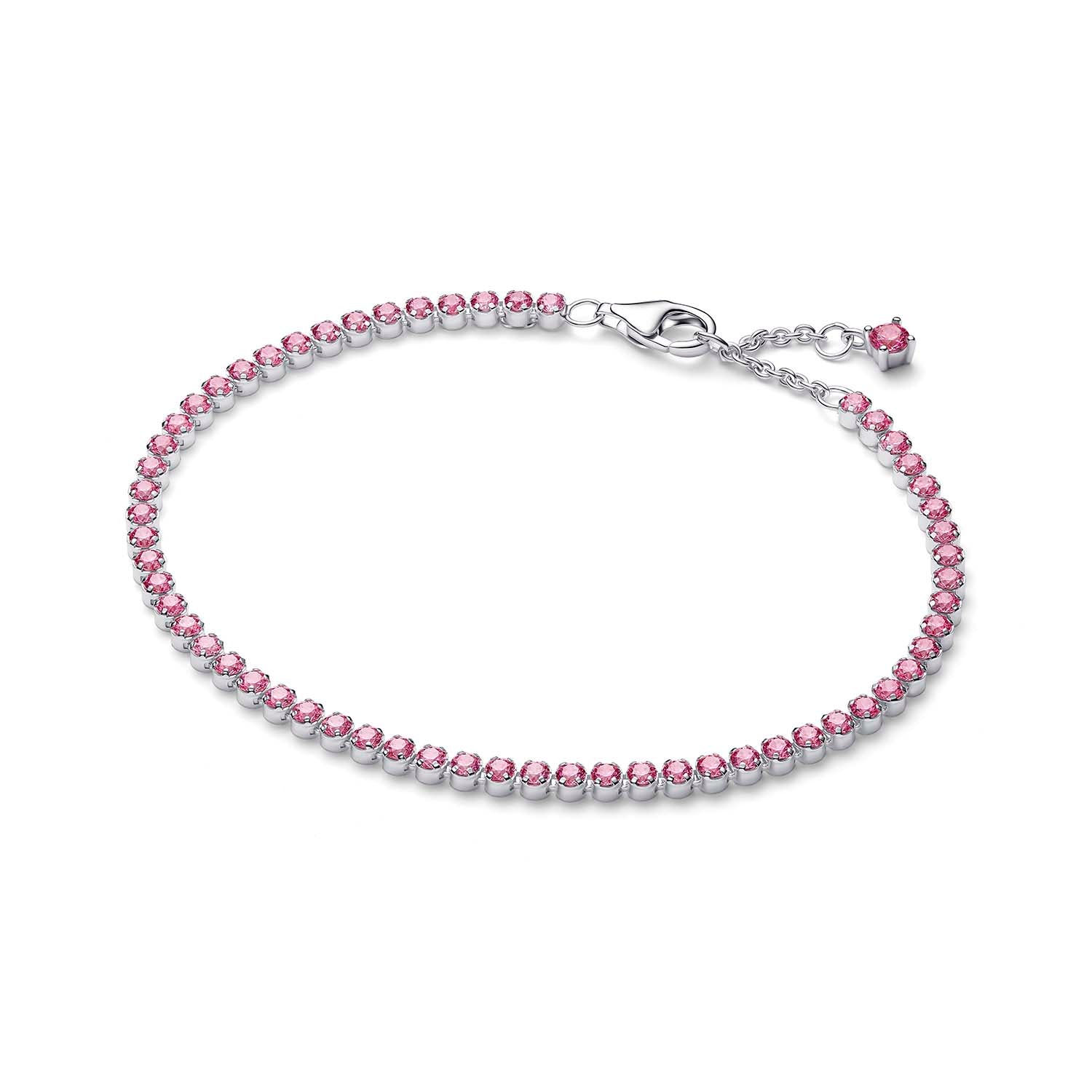 PANDORA TENNIS BRACELET WITH PINK STONES