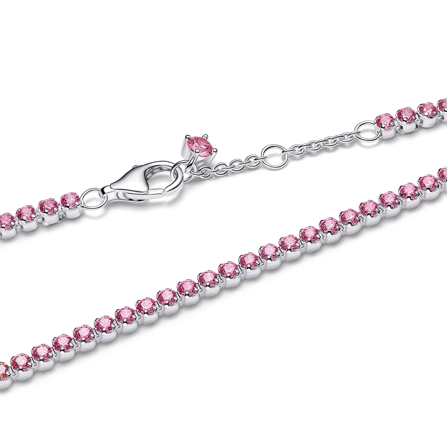 PANDORA TENNIS BRACELET WITH PINK STONES