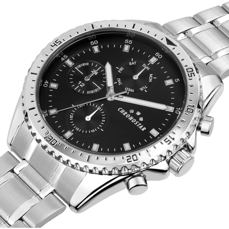 OROLOGIO CHRONOSTAR RACE BLACK DIAL |43.5MM|