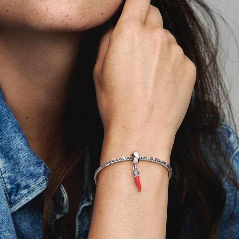 CHARM PANDORA CORNO ROSSO