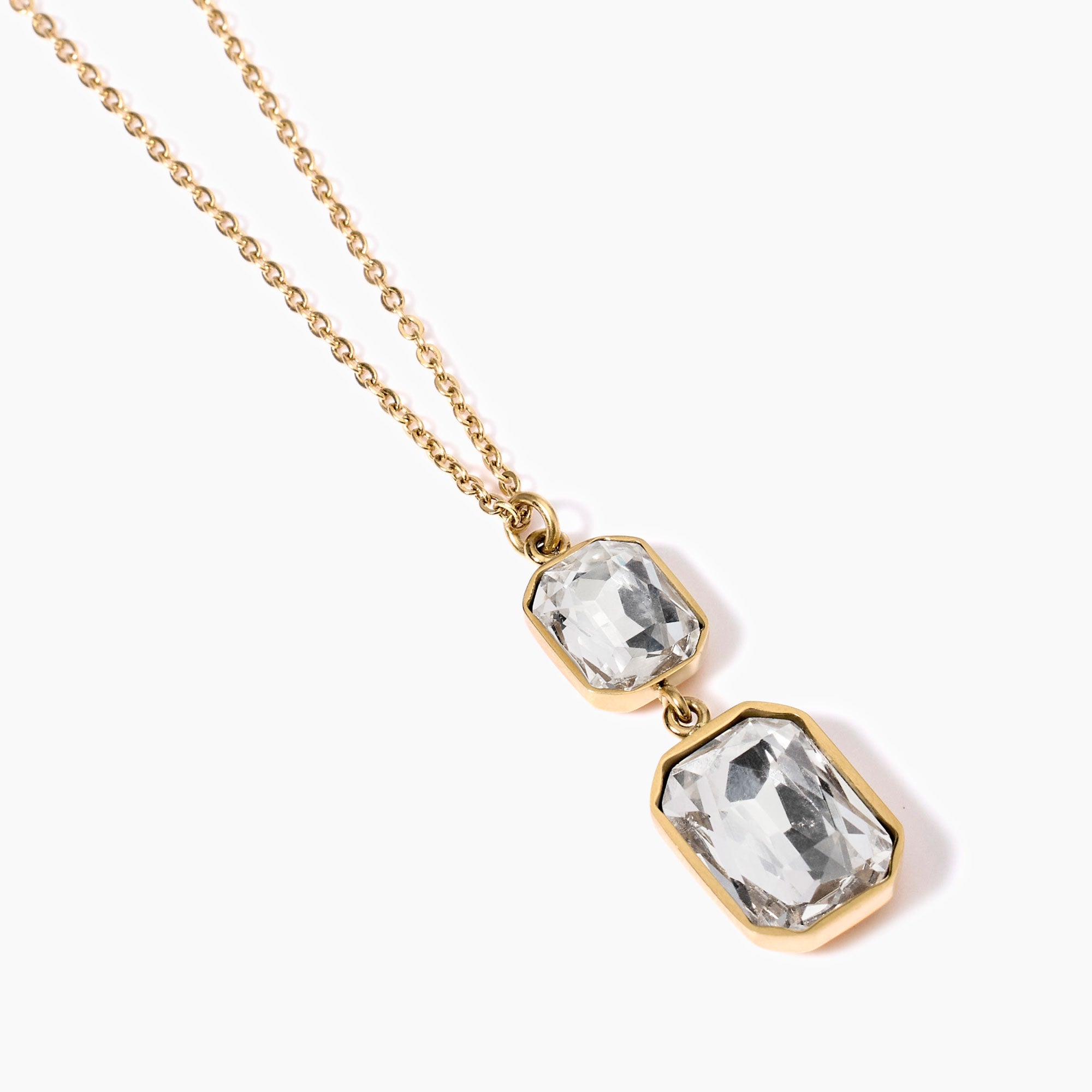 COLLANA REGOLABILE KIDULT STYLE CON CRISTALLI BIANCHI