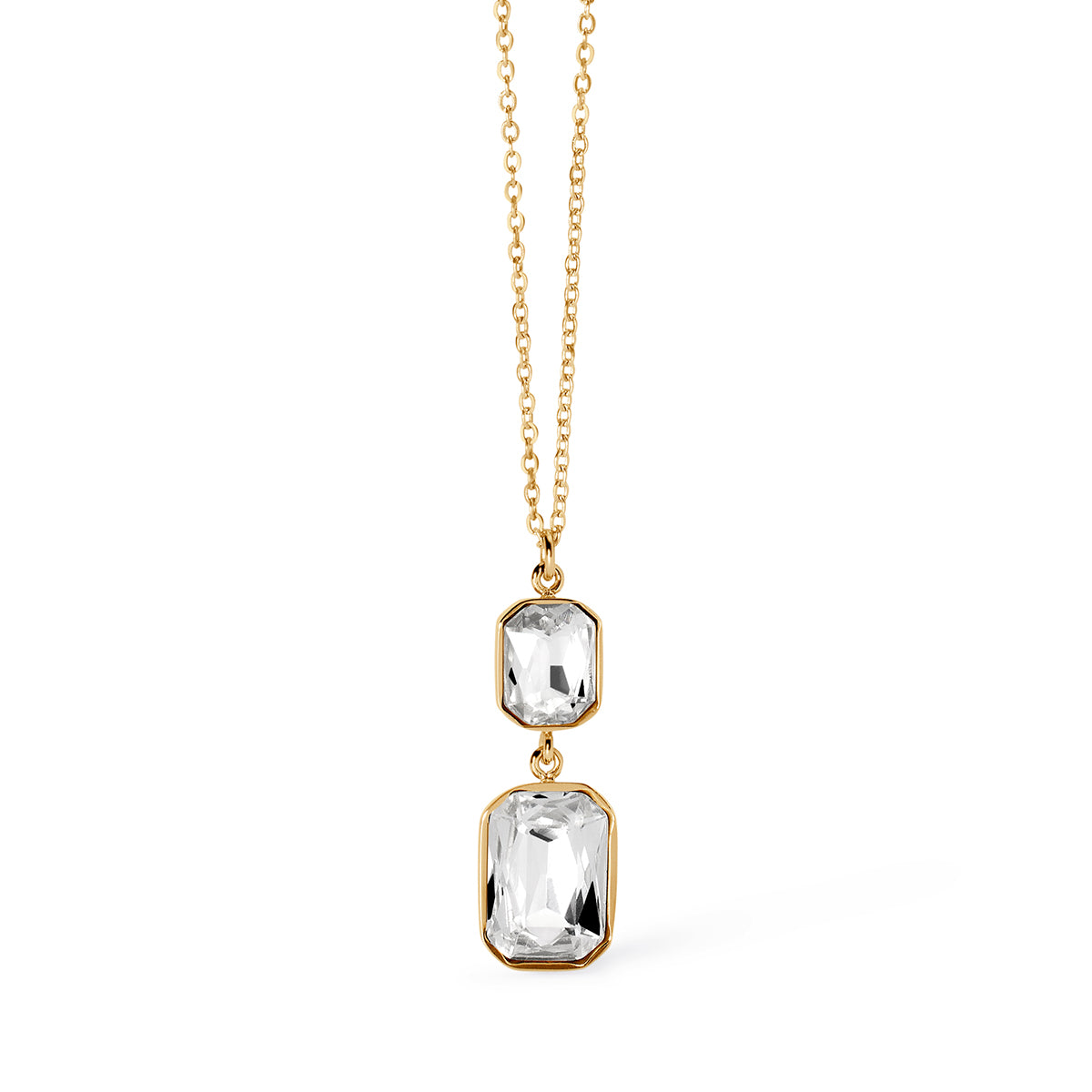 COLLANA REGOLABILE KIDULT STYLE CON CRISTALLI BIANCHI