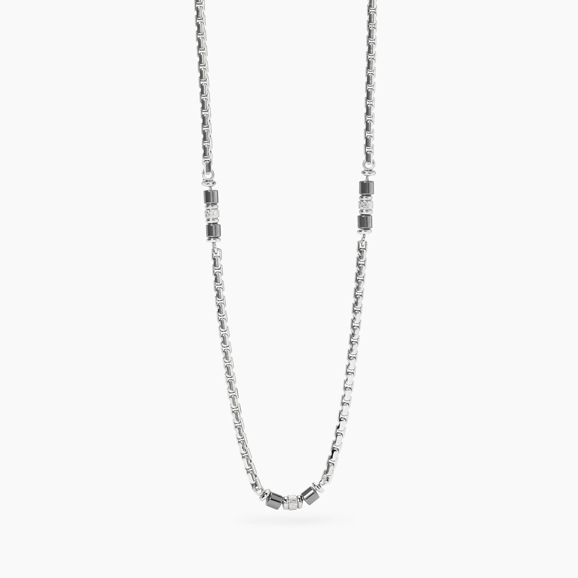 COLLANA KIDULT STYLE ACCIAIO ED EMATITE