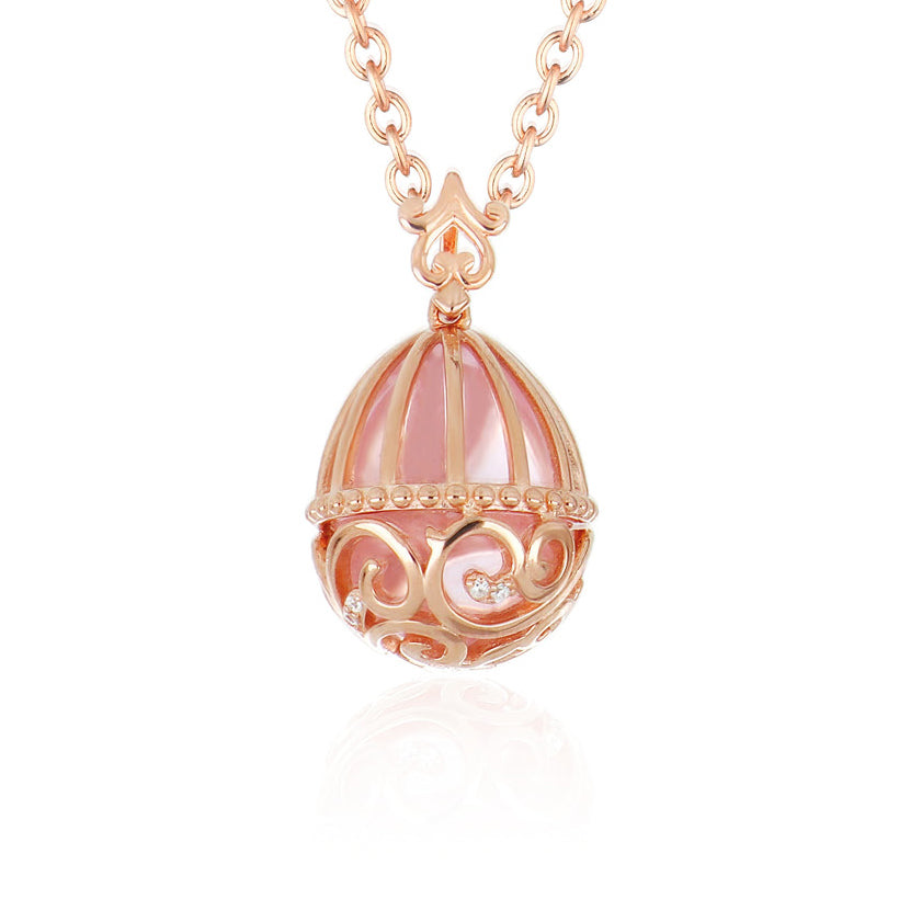 COLLANA TSARS COLLECTION OVETTO ROSA E ZIRCONI