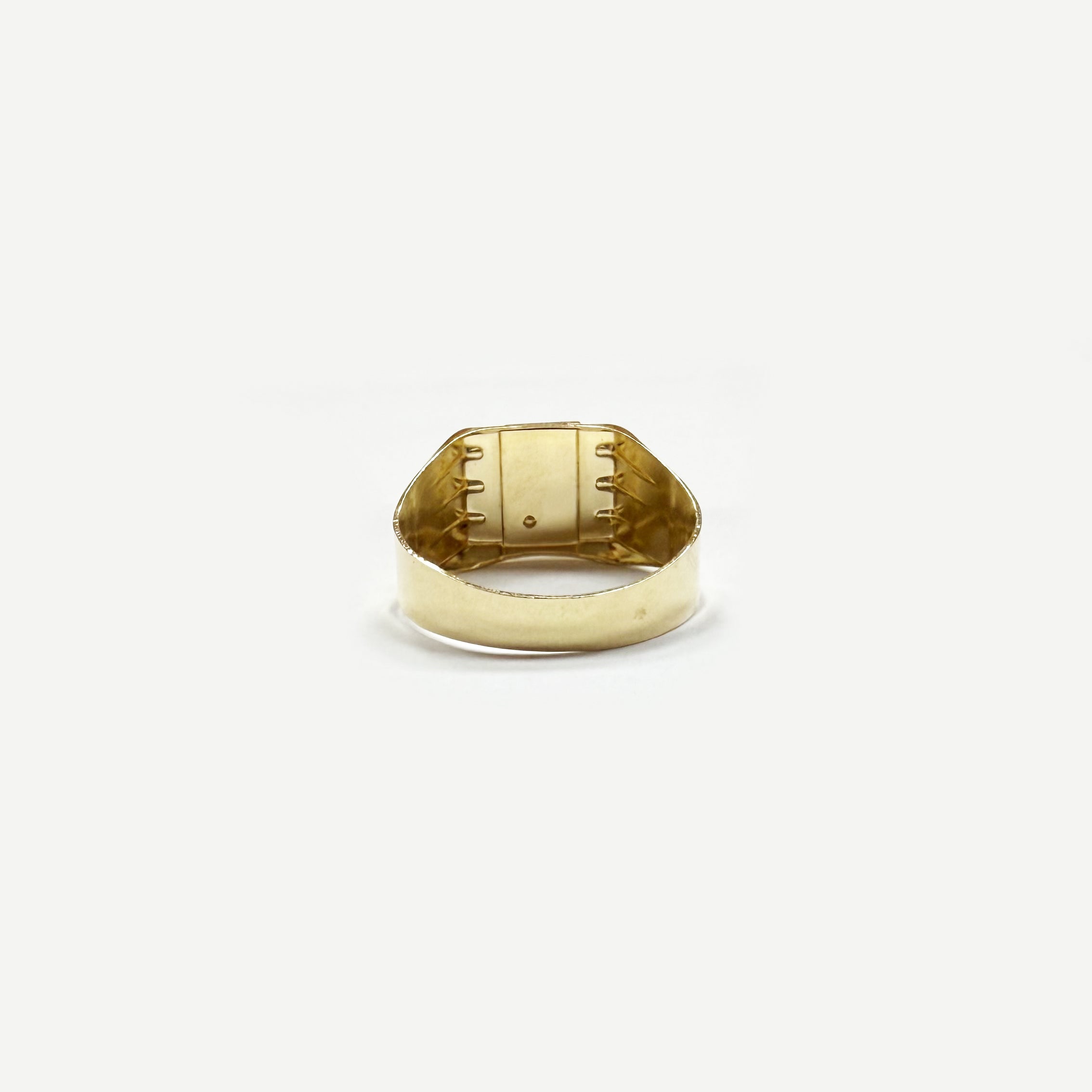 Anello uomo in oro giallo e bianco 18KT (750) – Made in Italy