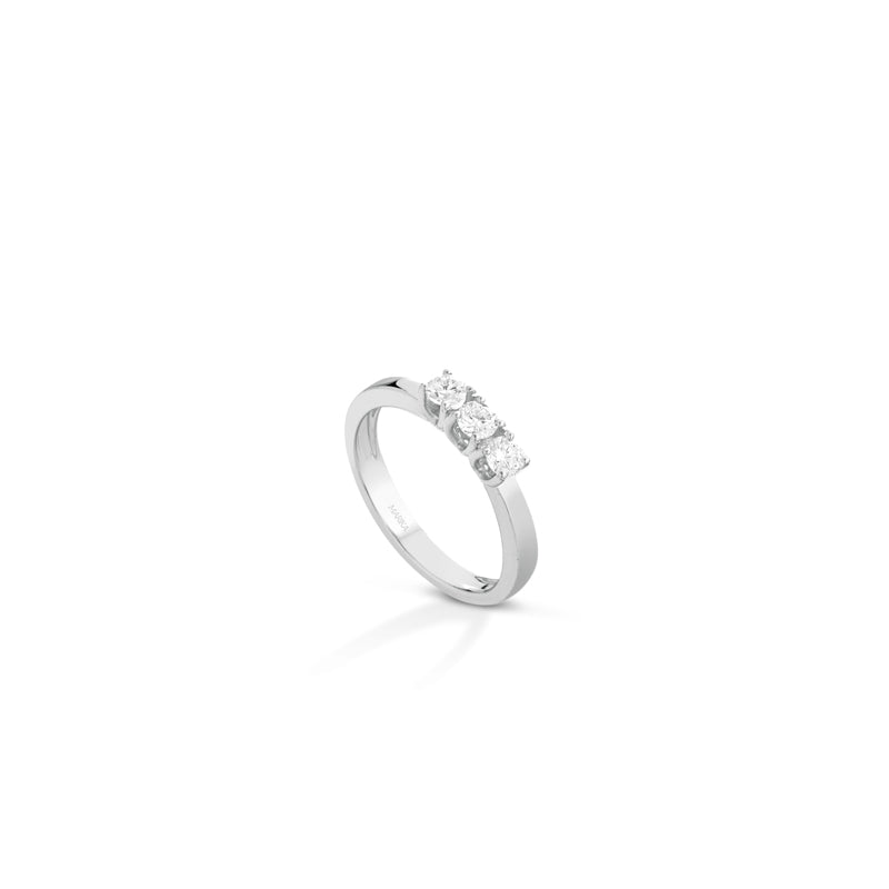 ANELLO TRILOGY IN ORO BIANCO 18 CARATI E DIAMANTI