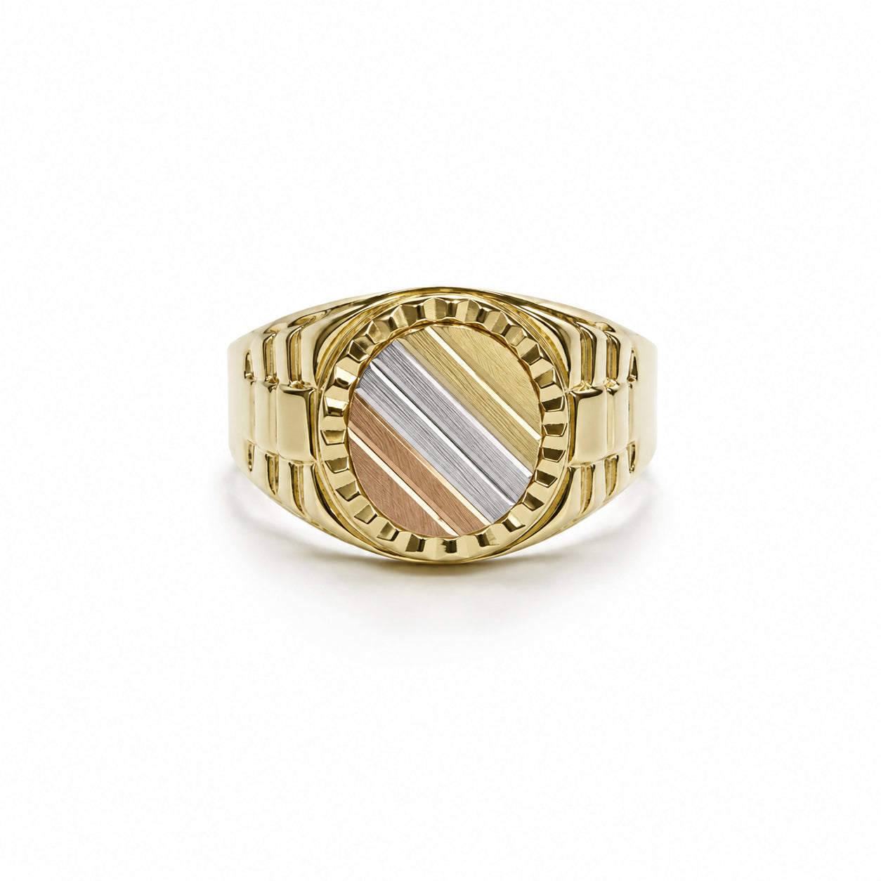 Anello Uomo Chevalier Tricolore in Oro 18KT (750)