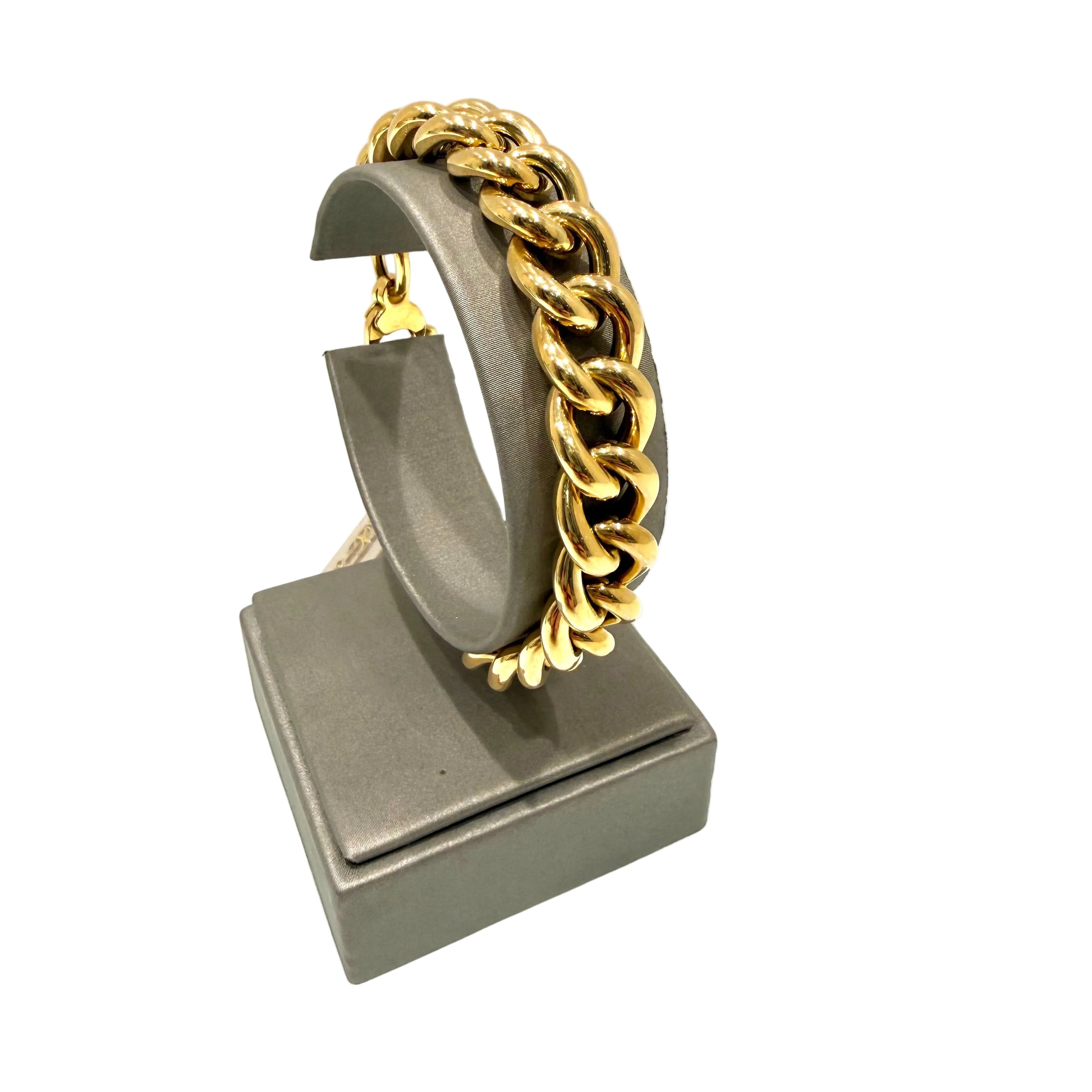 Bracciale Maglia Gourmette in Oro Giallo 18KT (750) – Made in Italy