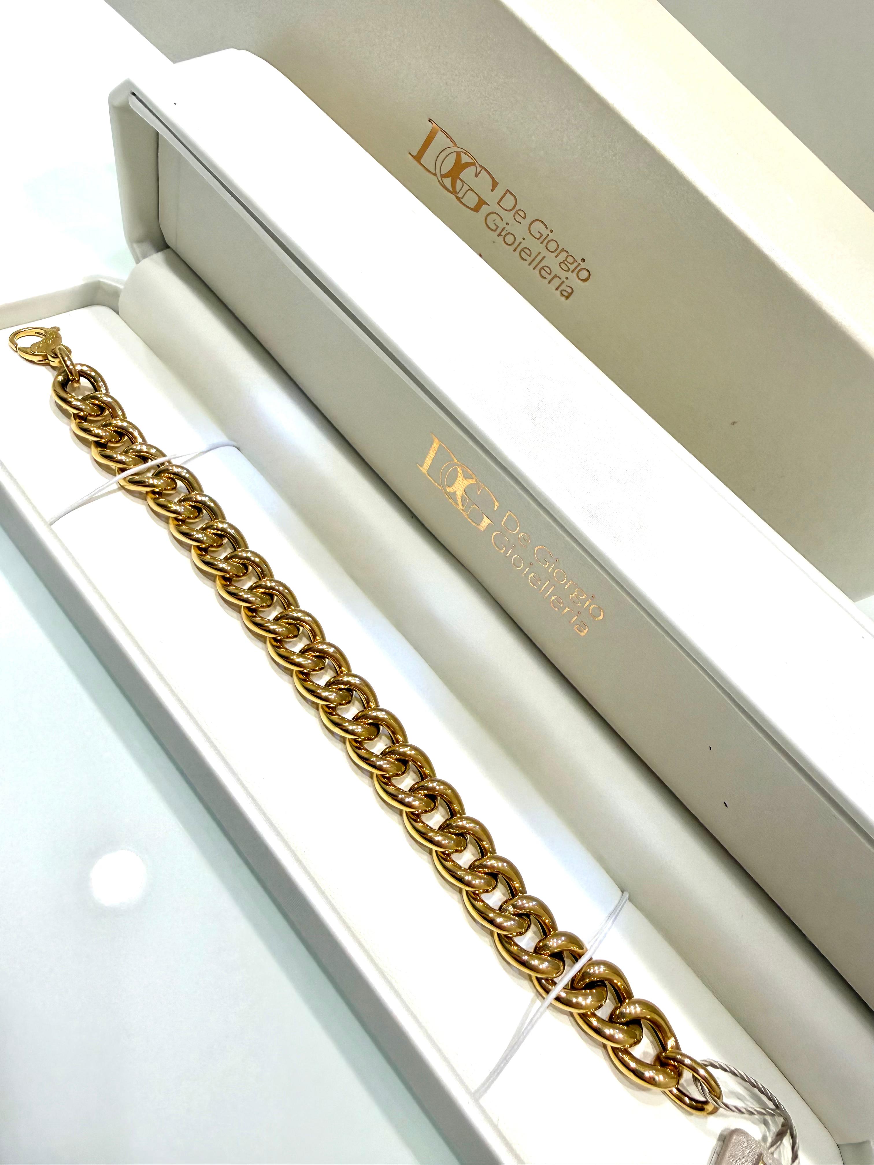 Bracciale Maglia Gourmette in Oro Giallo 18KT (750) – Made in Italy