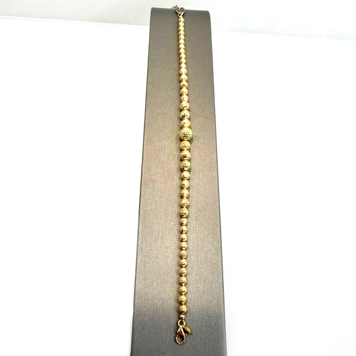 Bracciale sfere diamantate in oro giallo 18KT (750) – Elegante effetto luminoso