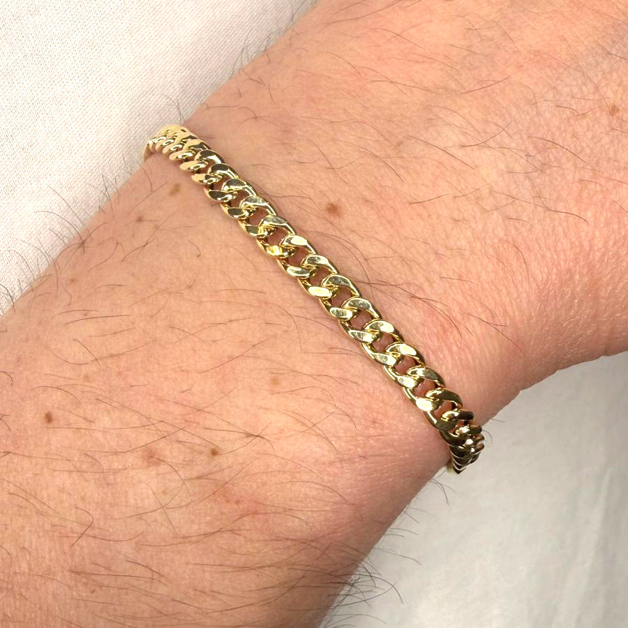 BRACCIALE GRUMETTA LUCIDA IN ORO GIALLO 18KT (750)