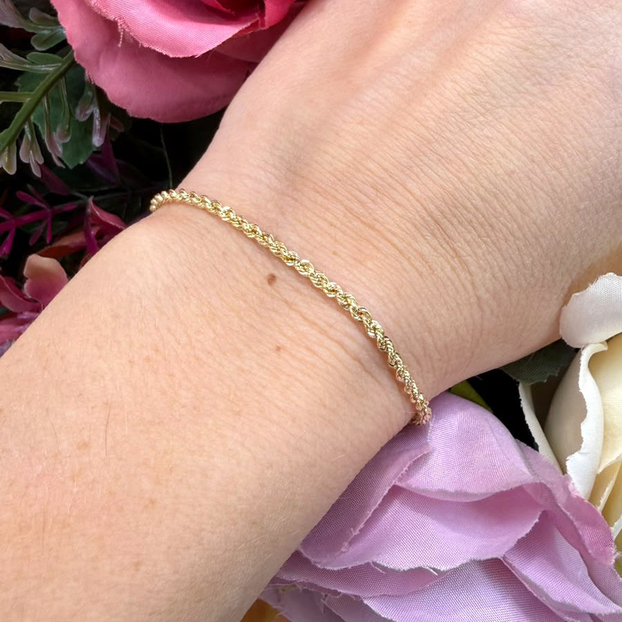 BRACCIALE TORCHON INTRECCIATO IN ORO GIALLO 18 KT