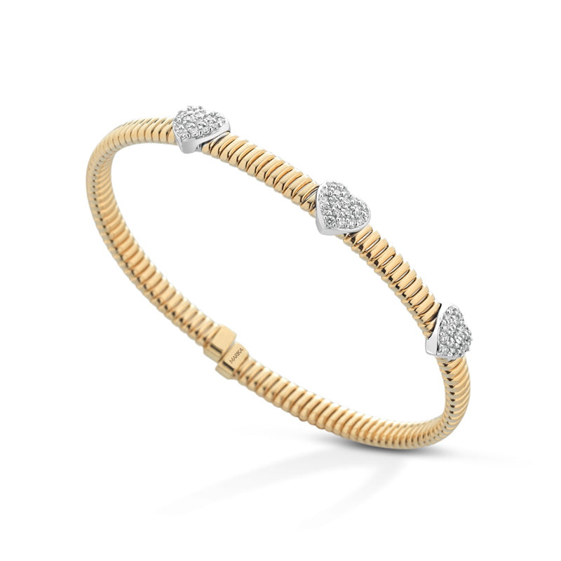 BRACCIALE TUBOGAS IN ORO ROSA 18KT CON DIAMANTI