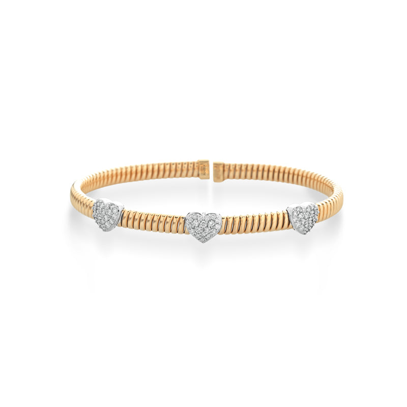 BRACCIALE TUBOGAS IN ORO ROSA 18KT CON DIAMANTI