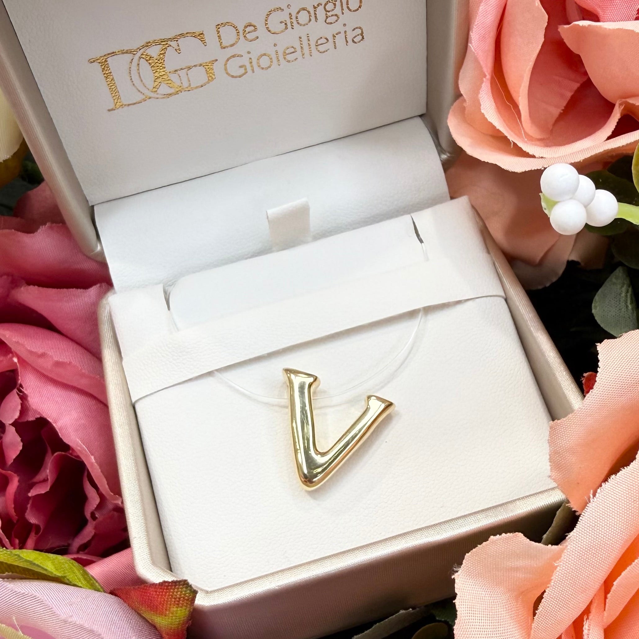 Ciondolo Lettera Bubble in Oro Giallo 18 Kt (750)