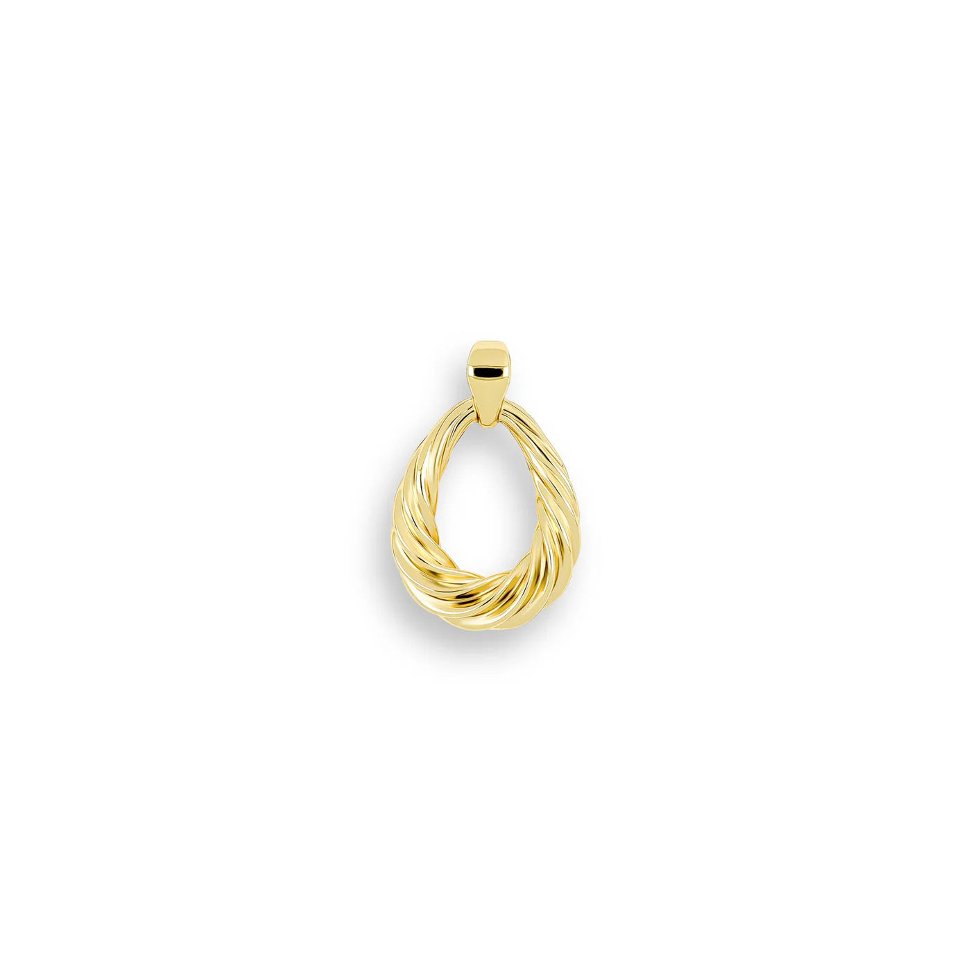 Pendente Grande Intrecciato in Oro Giallo 18KT (750) – Made in Italy