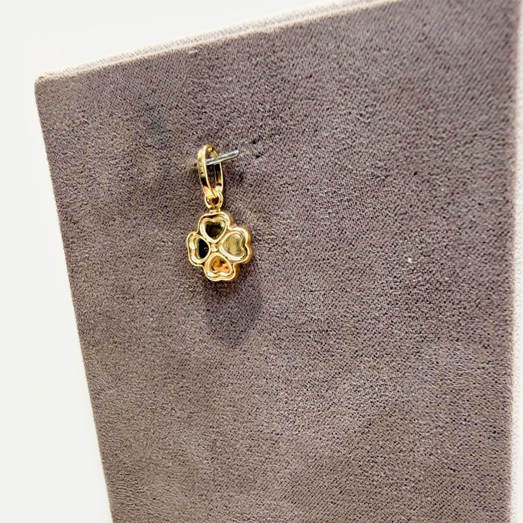 Ciondolo quadrifoglio unisex in oro giallo 18 Kt (750)