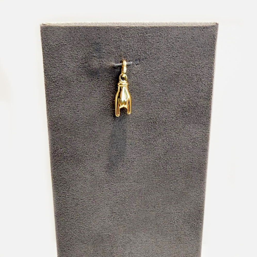 Ciondolo mano portafortuna unisex in oro giallo 18 Kt (750)