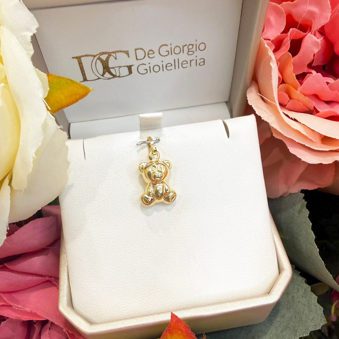 Ciondolo orsetto da donna in oro giallo 18 Kt (750)