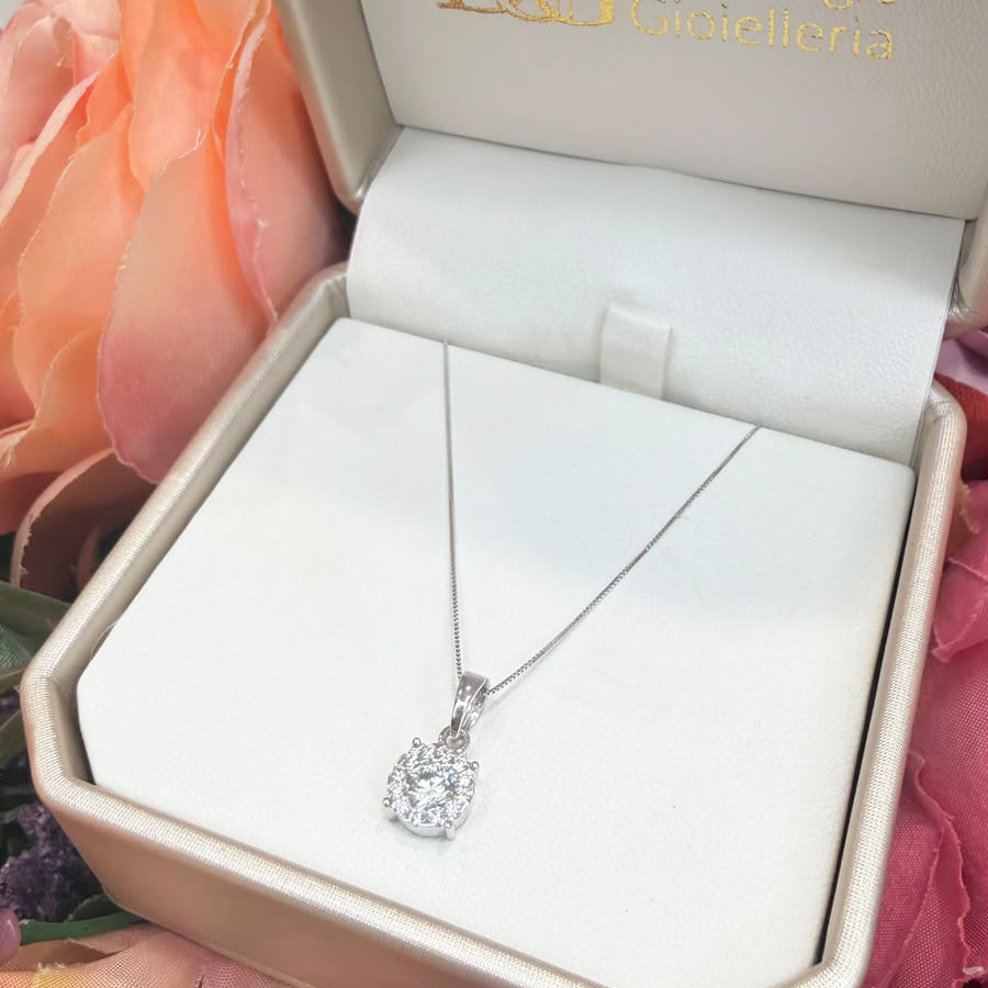 Collana Punto Luce in Oro Bianco 18 KT