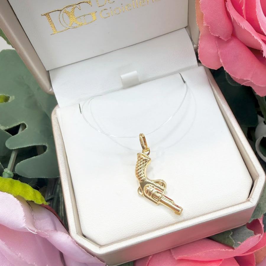 CIONDOLO PISTOLA IN ORO GIALLO 18 KT (750)