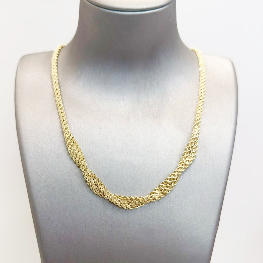 Collana Intrecciata in Oro Giallo 18 KT (750)