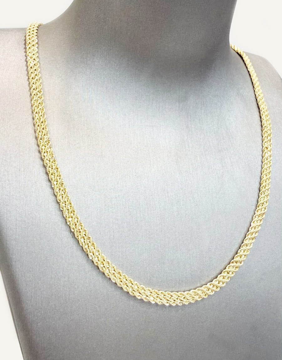 Collana Intrecciata in Oro Giallo 18 KT (750)