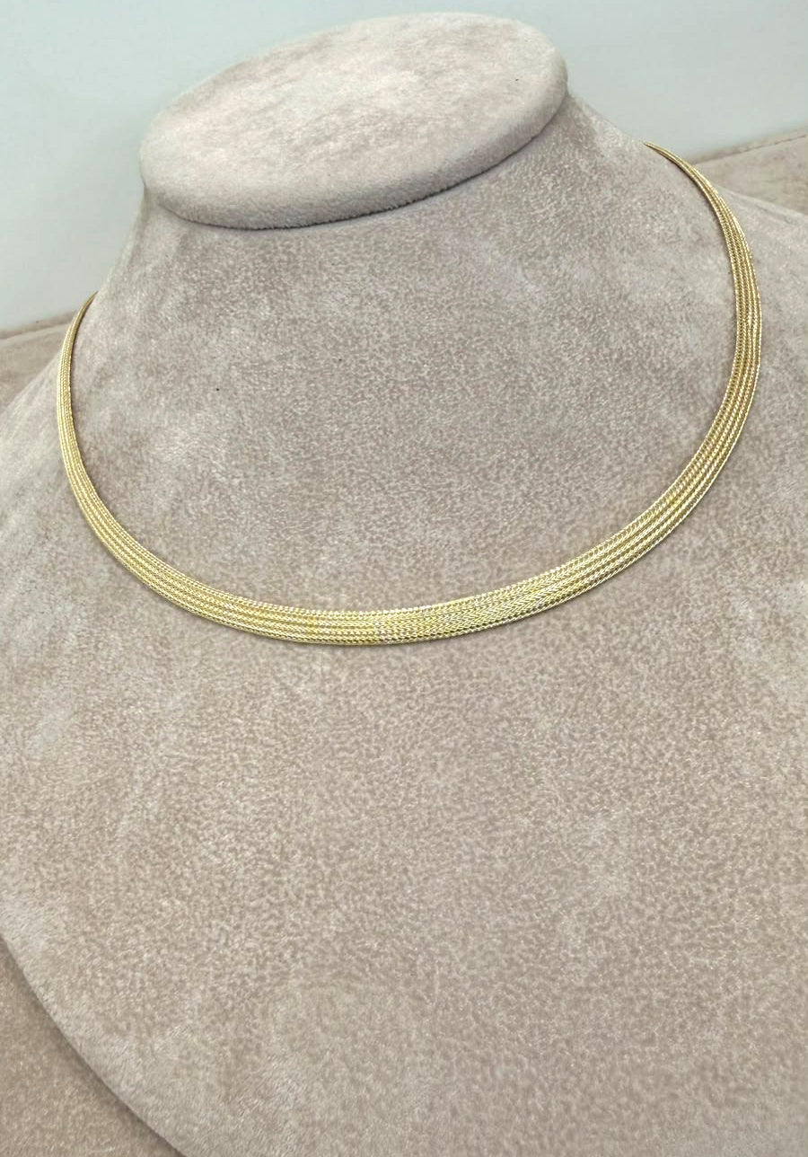 COLLANA MULTIFILO IN ORO 18 KT