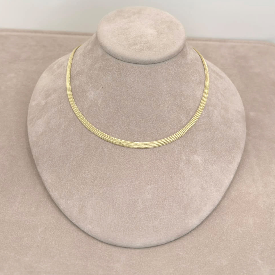 COLLANA MULTIFILO IN ORO 18 KT
