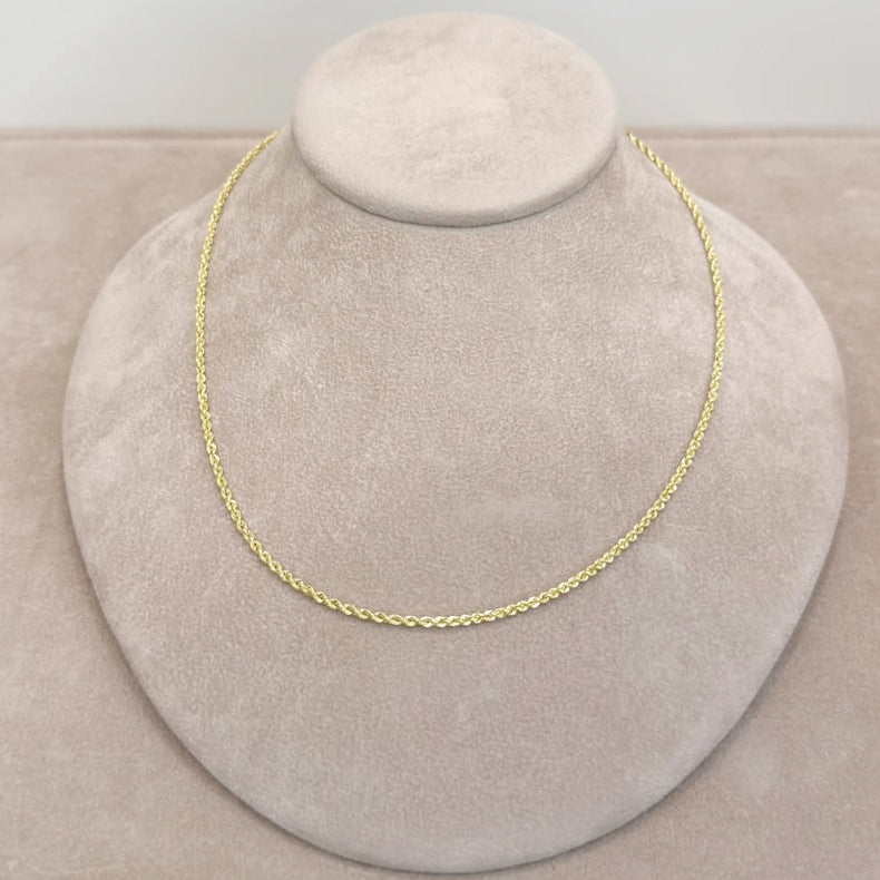 COLLANA TORCHON INTRECCIATA IN ORO GIALLO 18 KT