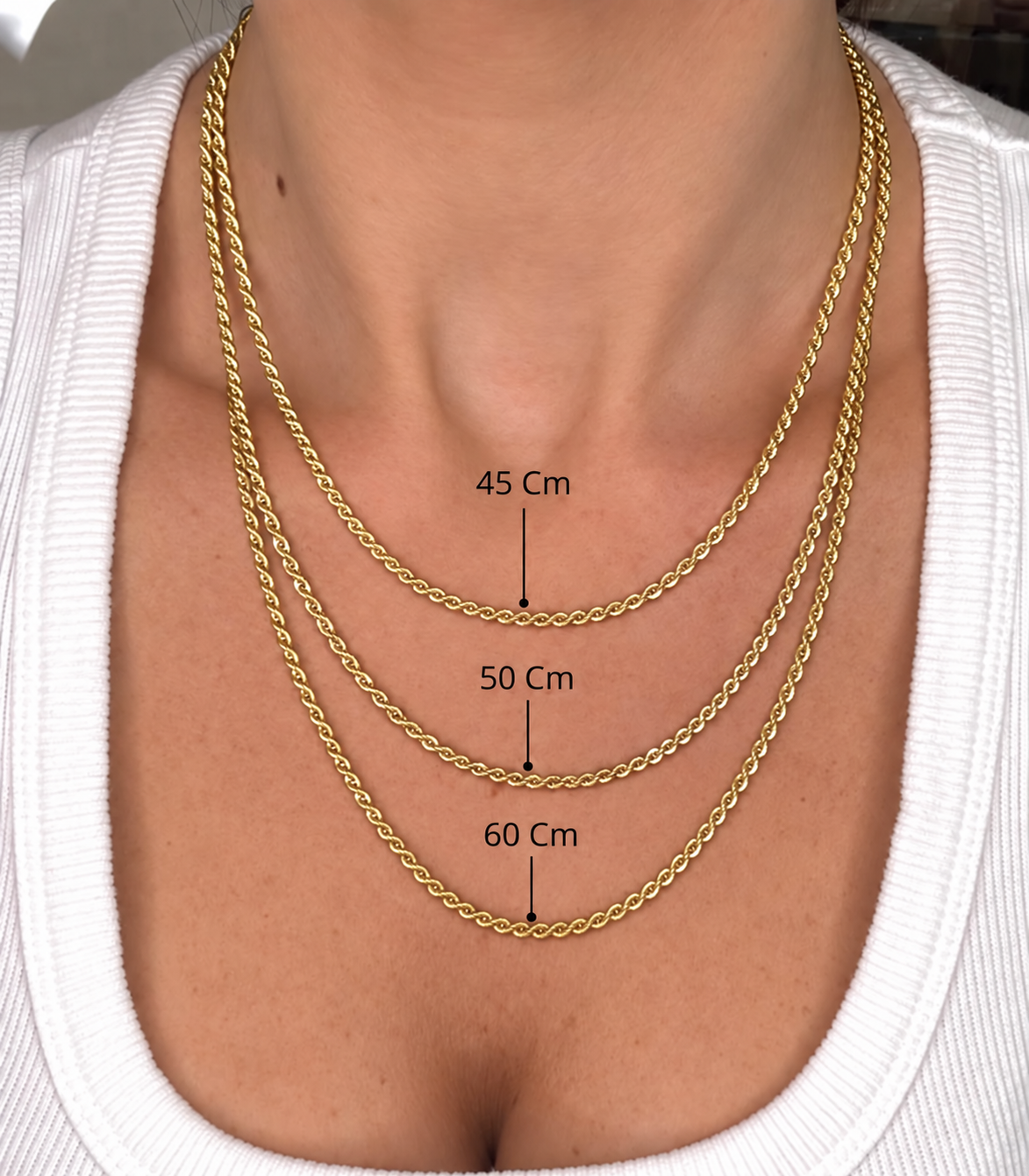 COLLANA TORCHON INTRECCIATA IN ORO GIALLO 18 KT