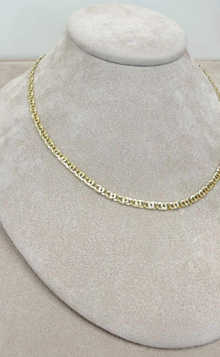 COLLANA UOMO A MAGLIA MARINARA LAVORATA IN ORO GIALLO 18 KT (750)