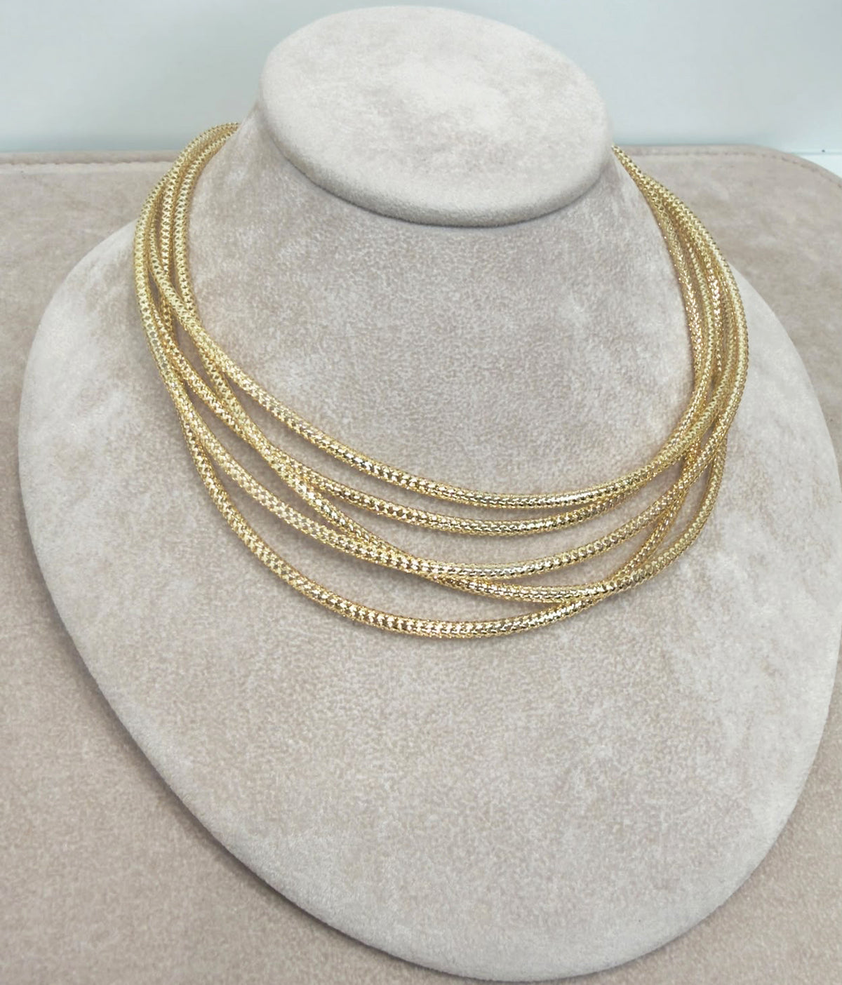 COLLANA MULTIFILO IN ORO GIALLO 18 KT (750)
