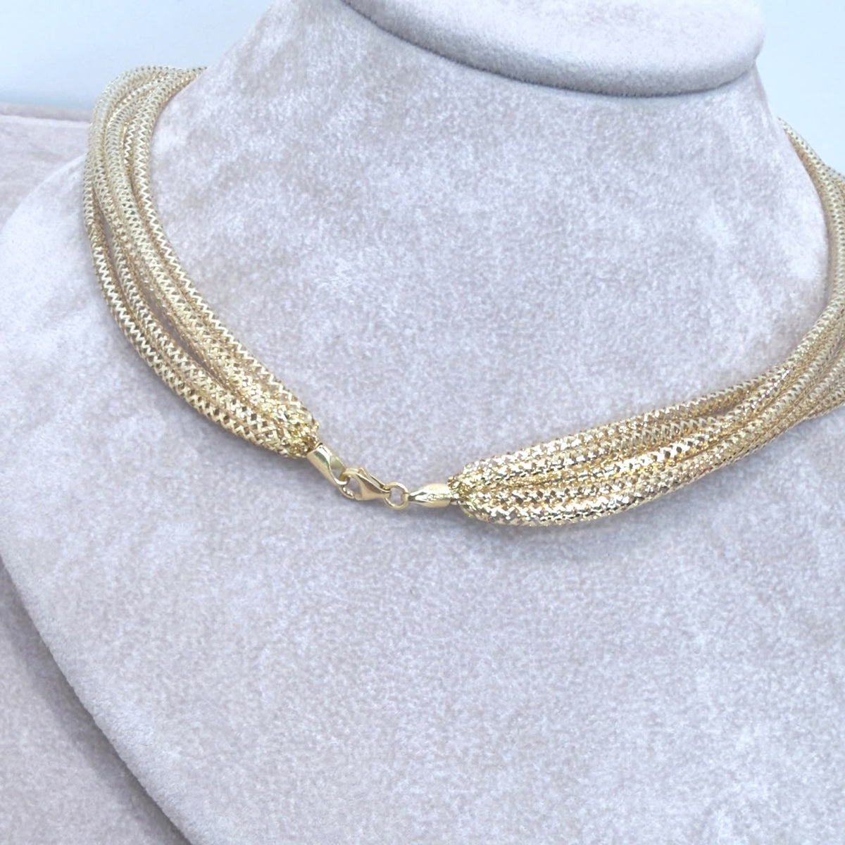 COLLANA MULTIFILO IN ORO GIALLO 18 KT (750)