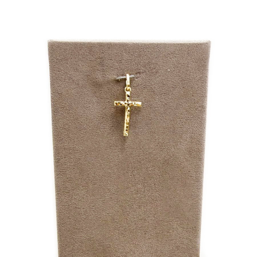 Ciondolo Croce sfaccettata in oro giallo 18 KT (750)