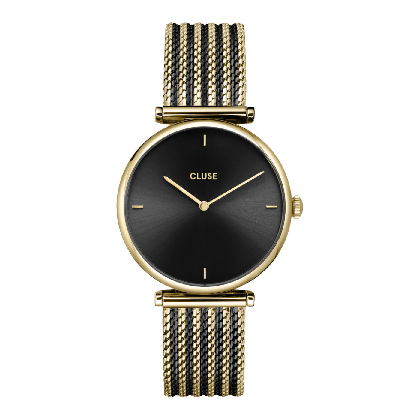 OROLOGIO CLUSE TRIOMPHE MESH GOLD BLACK |33MM|