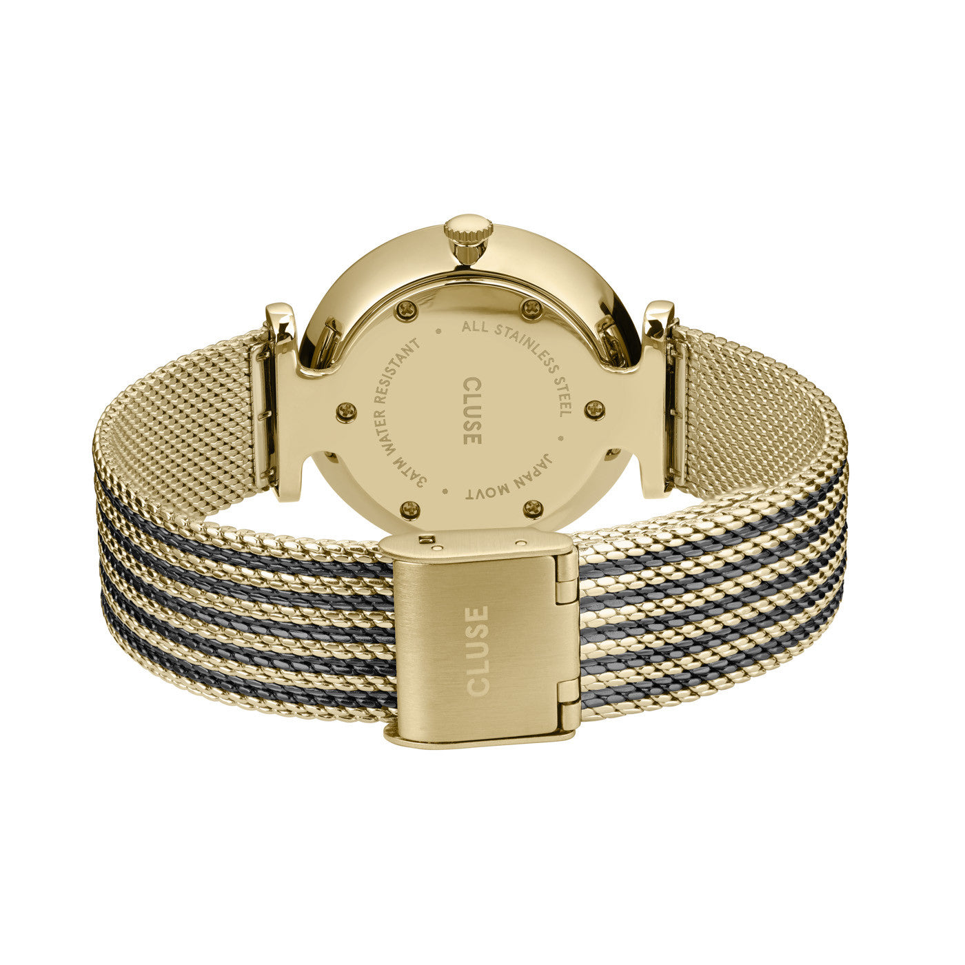 CLUSE TRIOMPHE MESH GOLD BLACK WATCH |33MM|