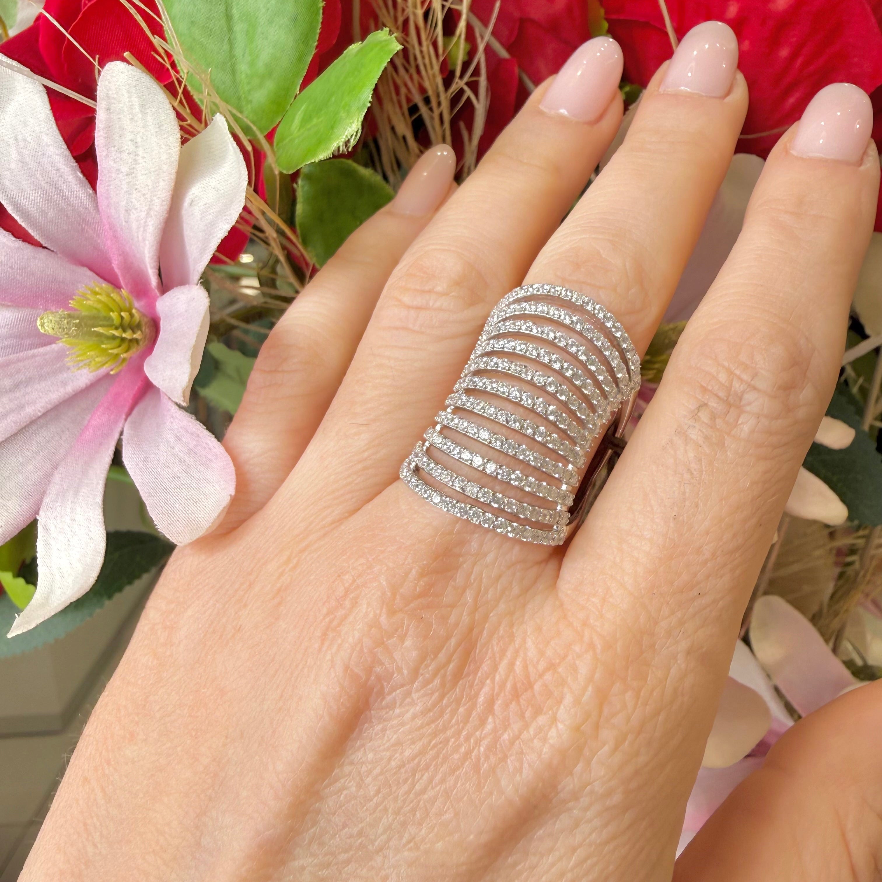 ANELLO FASCIA IN ARGENTO SILVER CON ZIRCONI