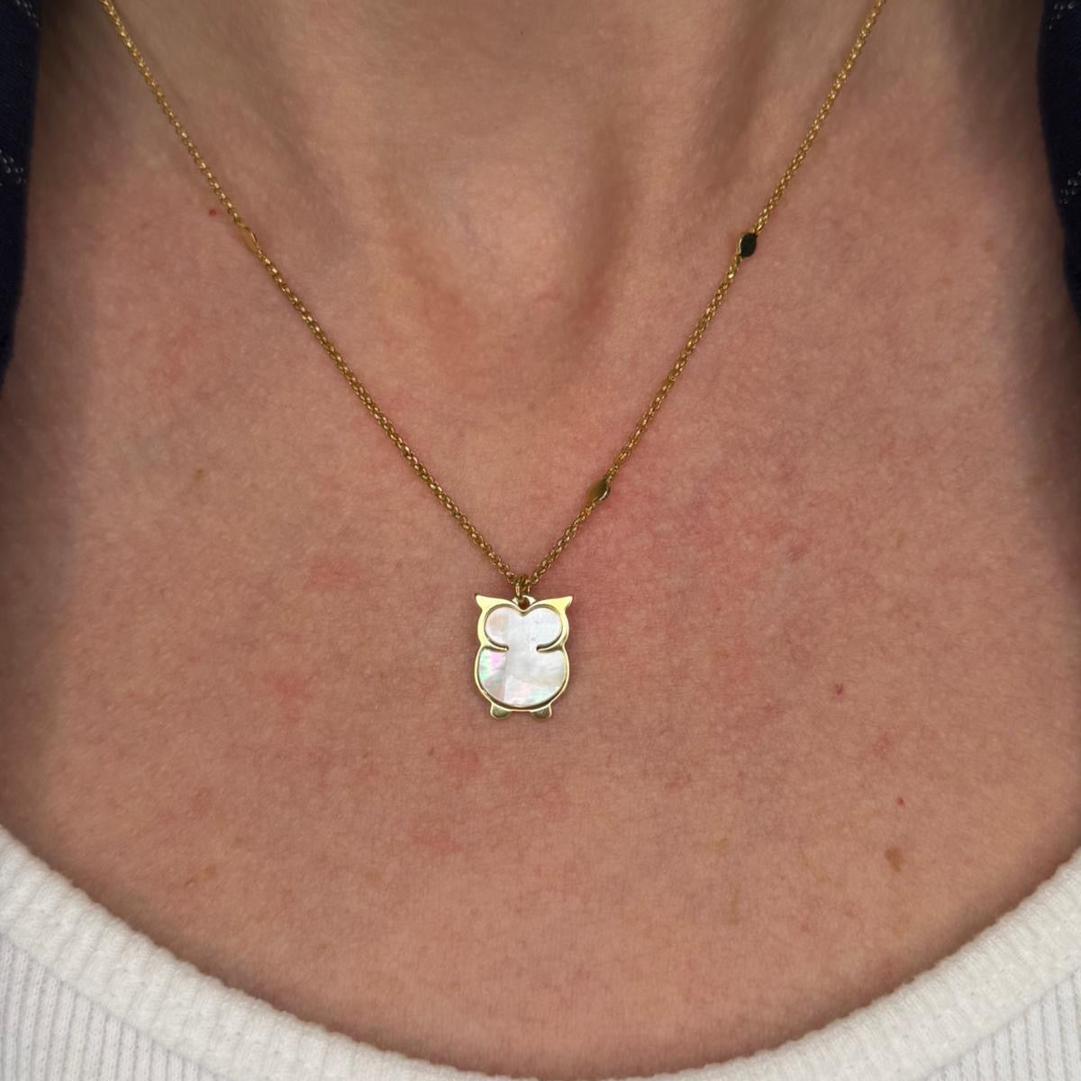 COLLANA GUFETTO IN ARGENTO GOLD E MADREPERLA