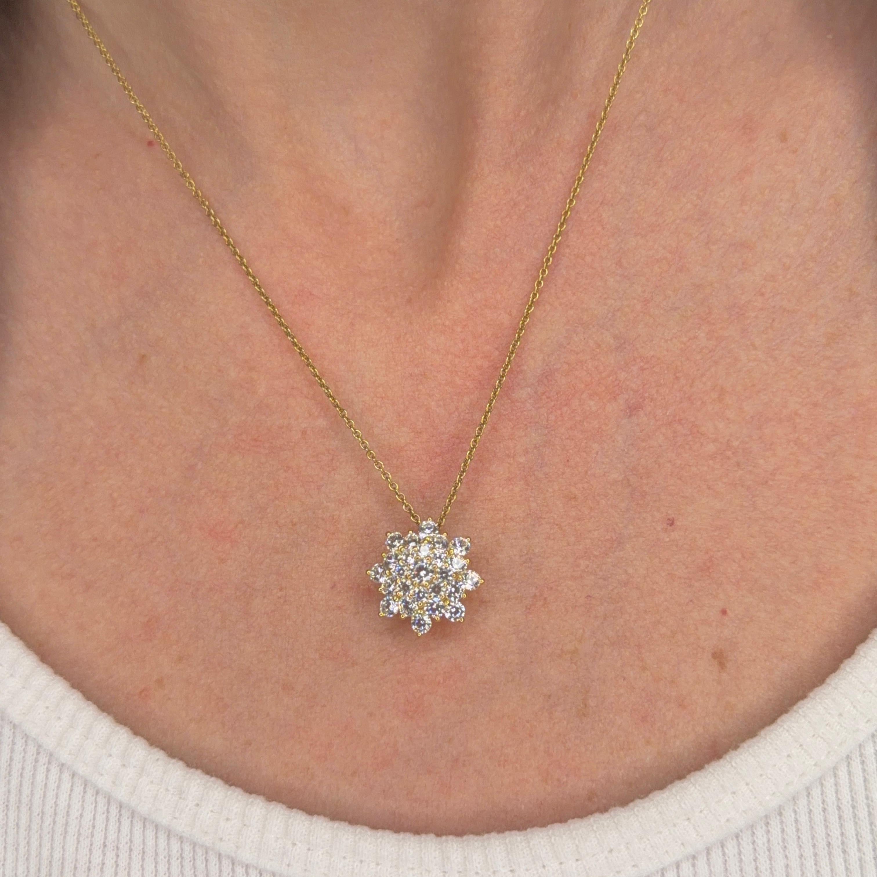 COLLANA FIORE IN ARGENTO GOLD E ZIRCONI