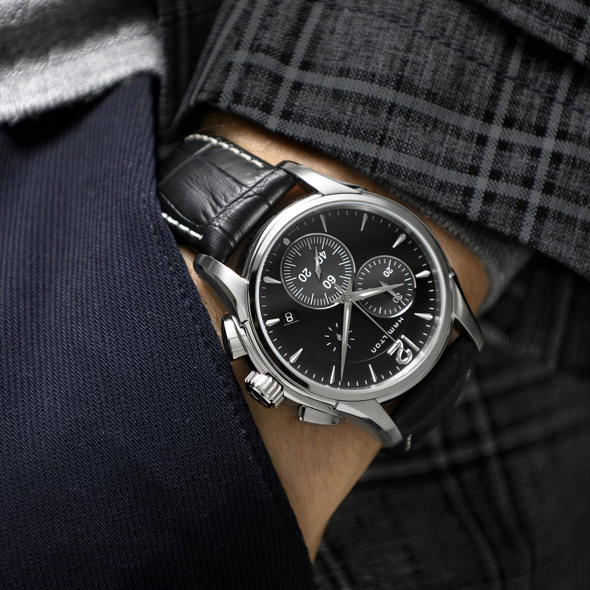 OROLOGIO HAMILTON JAZZMASTER CHRONO BLACK |42MM|